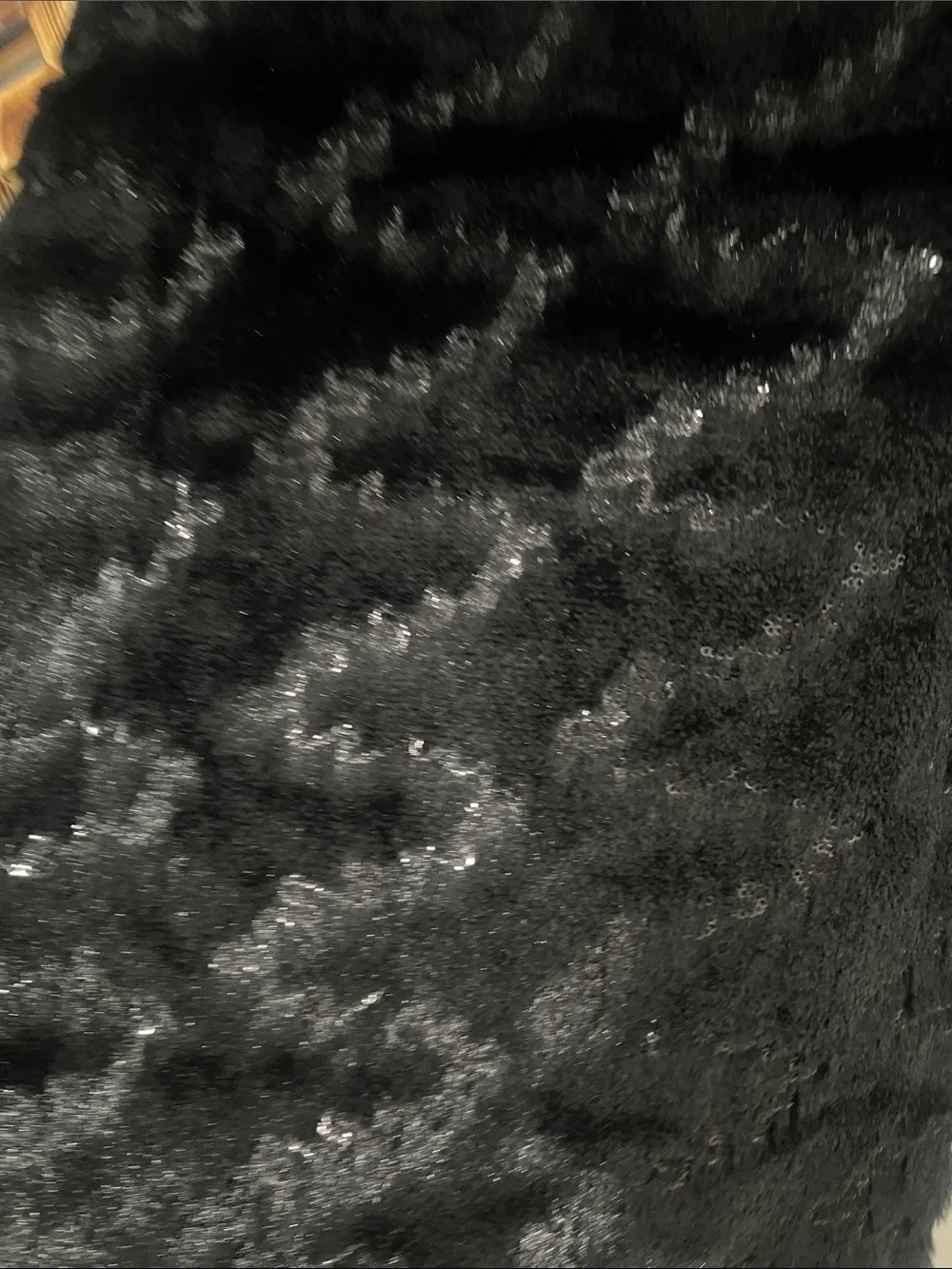 Black Faux Fur Scarf